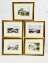 A set of 5 signed prints by Sean Pearse. Printed and published in Ireland by The Wren Gallery,