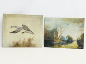 2 oil paintings. 49x39cm