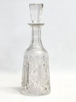 A tall Waterford Crystal ‘Clare’ decanter with stopper. 32cm.