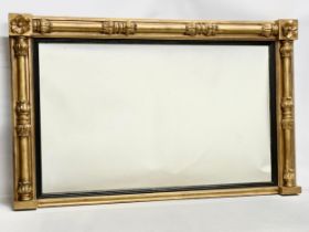 A large William IV early 19th century gilt framed over-mantle mirror. 1830. 108x7x79cm