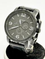 A gents Fossil Nate Chronograph watch. JR1354. 251406.