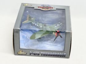 An Air Legends World War II Series die cast metal P-47D Thunderbolt model plane with box. 26x26x15cm