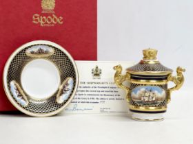 A Limited Edition Spode ‘The Shipwright’s Cup’ with box. 198/500.