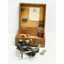 A vintage Heath & Co Hezzanith Sextant in case. Dated 1952. Sextant number U 978.