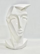 A 1980’s ceramic Art Deco style bust by Reducta, London. 33cm