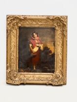 A good quality 19th century oil painting on board ‘Emily Anderson Little Red Riding Hood’ from the