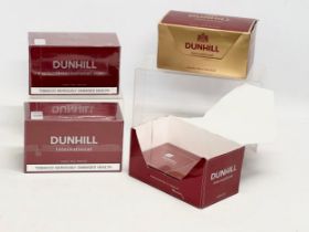 3 cartons of Dunhill International cigarettes with 1 extra, containing 2 packets.