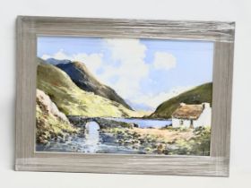 A large oil painting on board by Fran Fit. In a new frame. 75x49.5cm. Frame 91.5x66cm
