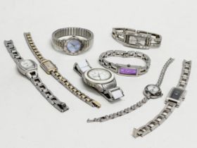 A collection of ladies watches. Fossil, Sekonda etc