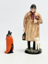 2 Royal Doulton figurines. A Royal Doulton ‘The Shepherd’ figurine, HN1975 22.5cm. A Royal