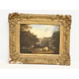 An oil painting on board. Attributed to Richard Wilson (1714-1782) 29x23cm. Frame 43x36cm