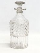 A late George III decanter with mushroom stopper. Circa 1810-1830. 21cm