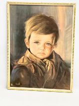 A large 1960’s Mid Century Giovanni Bragolin print. The Crying Boy. 54x72cm