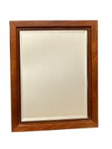 A good quality early 20th century mahogany framed bevelled mirror. 45x55cm