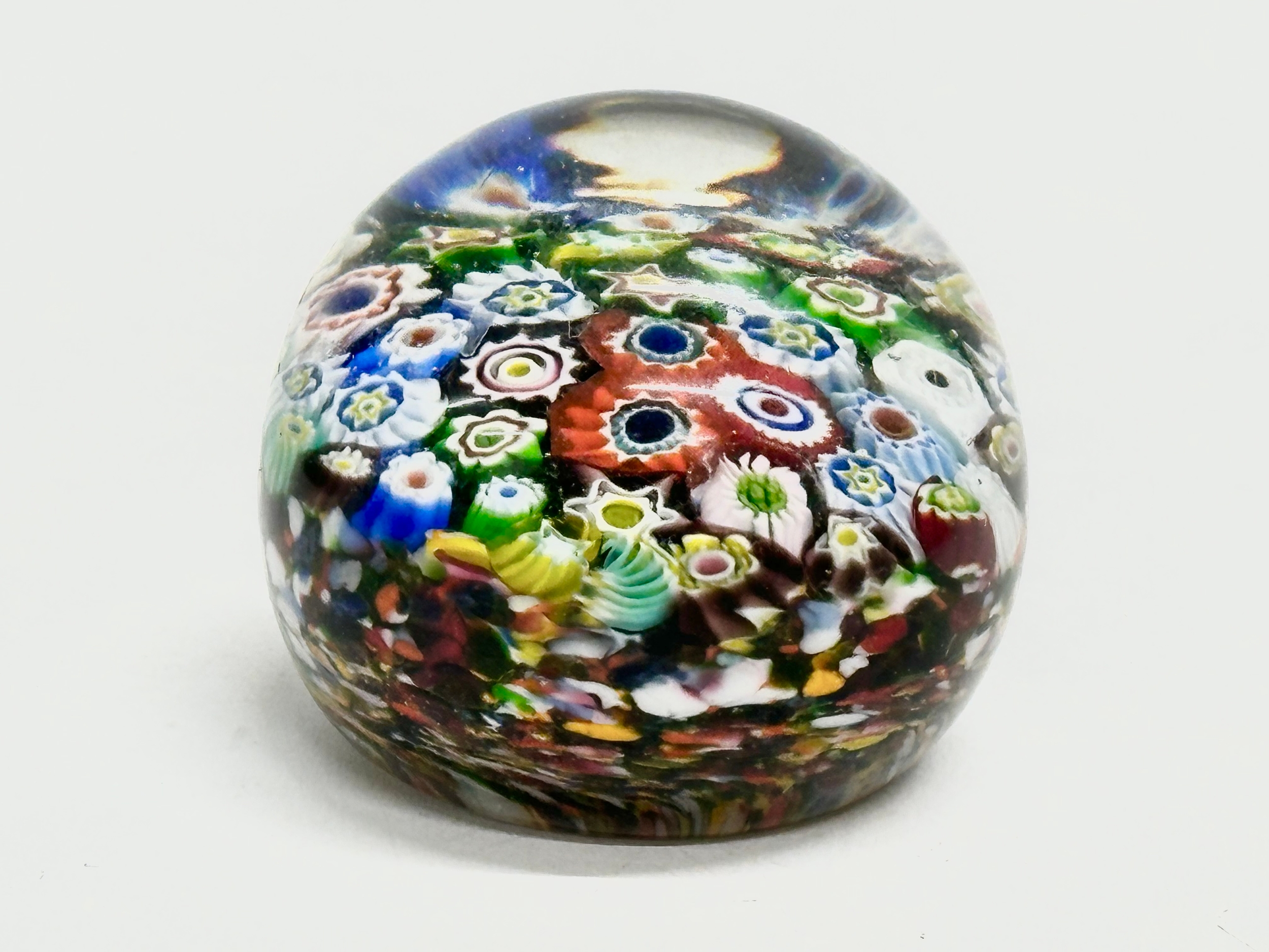 A late 19th/early 20th century glass dump paperweight and 3 others. A vintage millefiori paperweight - Image 2 of 12