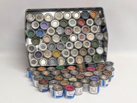 A quantity of Humbrol Enamel modellers paints