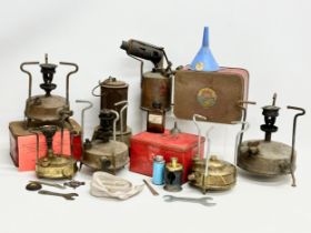 A collection of vintage gas stoves etc by Primus and Optimus