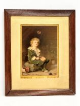 A good quality late 19th century oak framed ‘Bubbles’ Pears print. 24x29cm