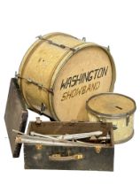 Washington Showband. Drums and parts. Largest 59x36x57cm