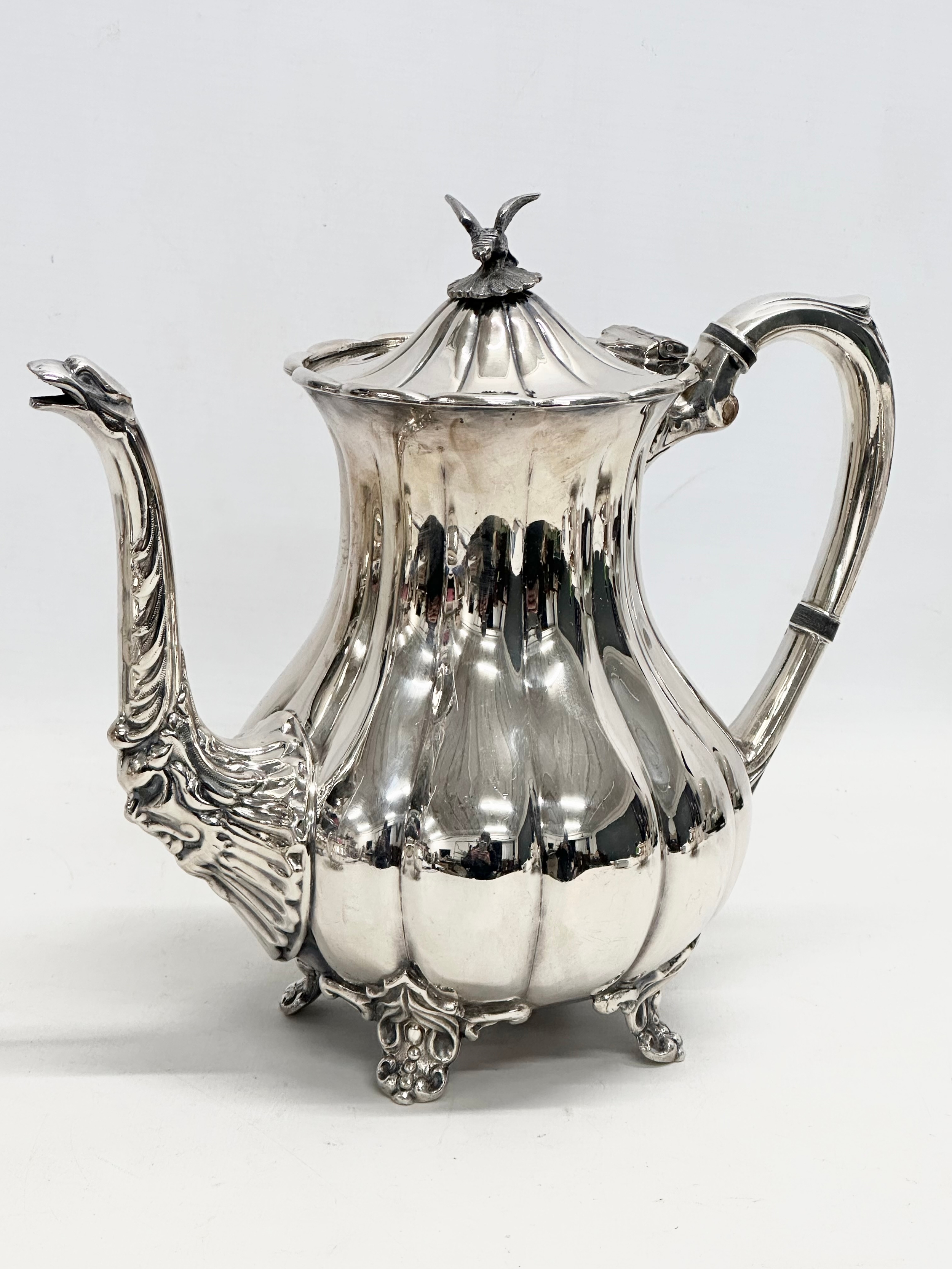 A 4 piece Georgian style silver plated tea service by Cooper Brothers. - Image 2 of 5