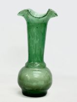 A large 1930’s Art Glass vase. 16x35cm