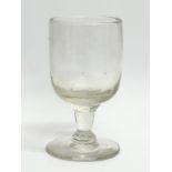 A Victorian glass tavern rummer. 6x11cm