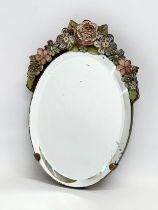 A 1930’s Barbola bevelled mirror. 17x24cm