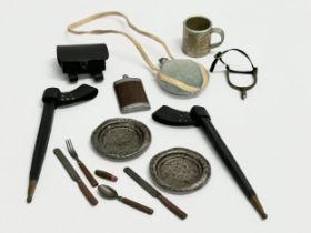 A collection of Sideshow Toys American Civil War Brotherhood of Arms accessories.