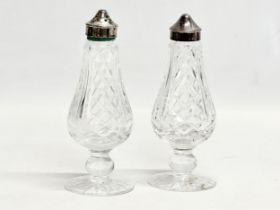 A pair of Waterford Crystal ‘Glengarriff’ salt and pepper shakers. 16cm