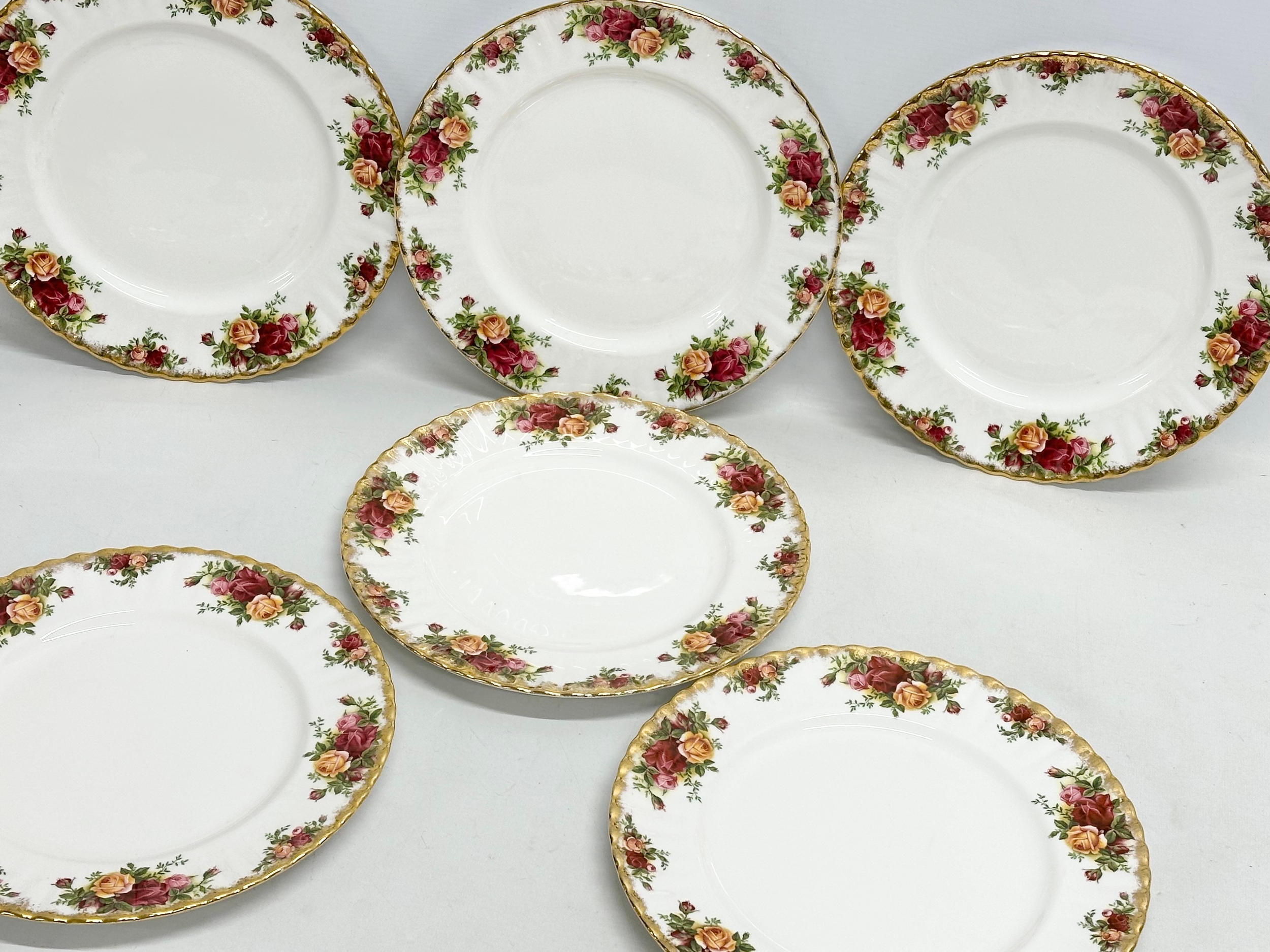 A set of six 1962 Royal Albert ‘Old Country Roses’ dinner plates. 26.5cm - Image 2 of 3