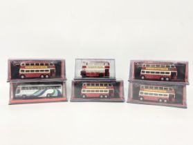 A collection of Corgi model buses. Limited Editions from The Original Omnibus Company.