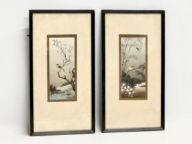 2 signed early 20th century Japanese watercolours. D. Blagrove & Son Fine Art Dealers. Frame 16.