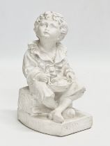 An A.&.F. Pears ‘Bubbles’ plaster figure by G. Leonardi, London. Ernest Sh?? 1923. 10x18cm