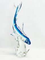 A large Archimede Seguso Murano Glass shark. 66cm.