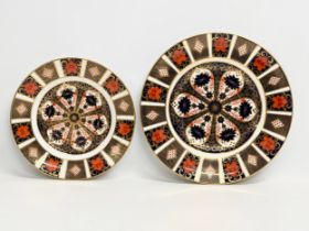 2 Royal Crown Derby Imari cabinet plates. 27cm