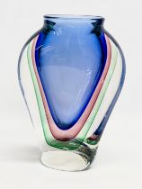 A large Murano Vetreria Artistica Oval ‘Cobra’ vase. Original design by Luigi Onesto. 19x27cm