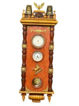A large wall clock barometer. 61x23x165