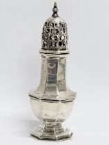 A Gibson & Co, Belfast silver sugar shaker. London 141.75 grams. 17cm