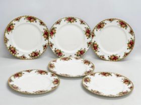 A set of six 1962 Royal Albert ‘Old Country Roses’ dinner plates. 26.5cm
