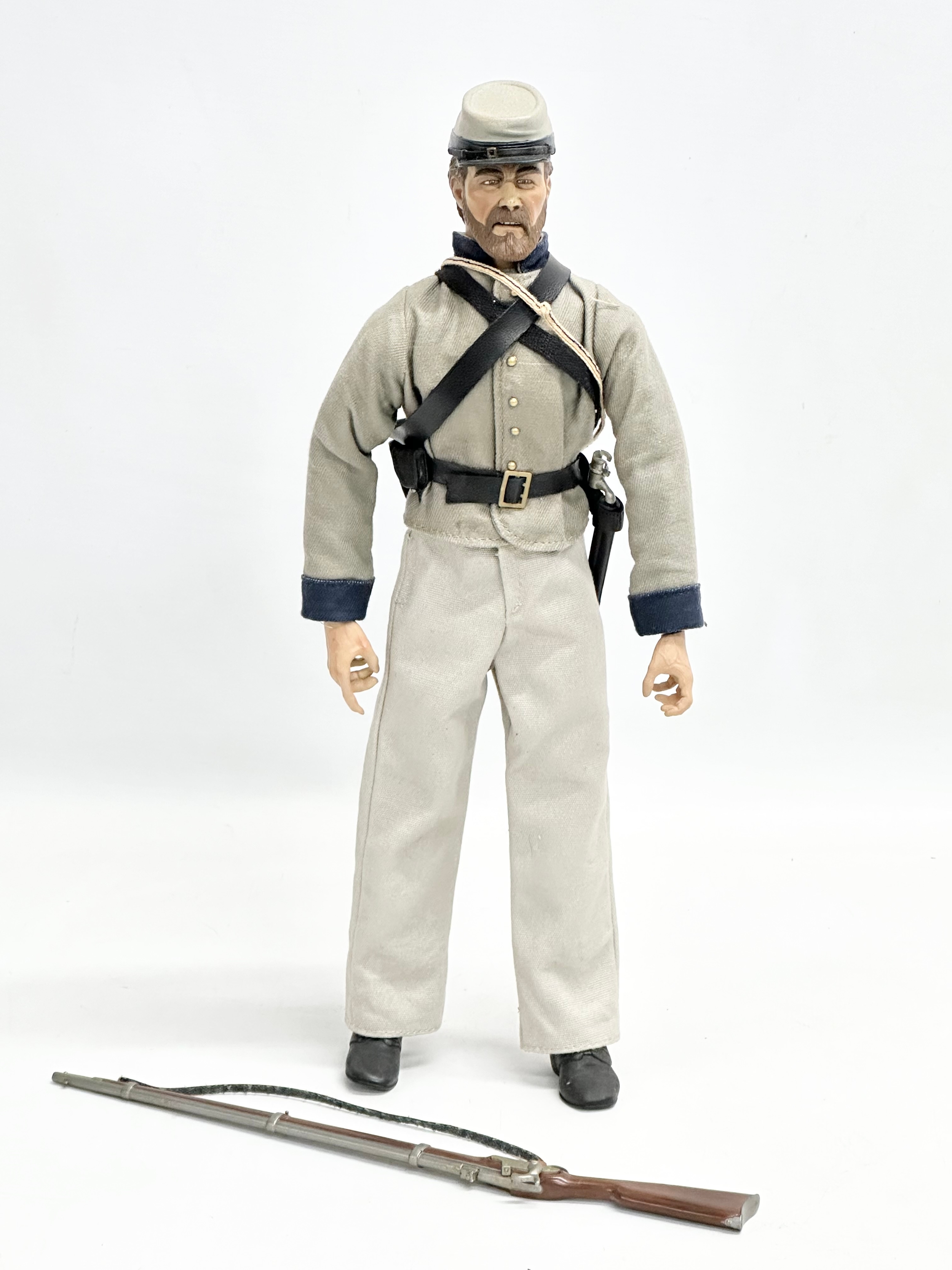 A Sideshow Toys American Civil War Brotherhood of Arms Confederate Infantry Action Figure. 32.5cm