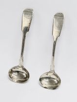 A pair of early 19th century George III small silver ladles by George Turner. 1811. 20.65 grams. 9.