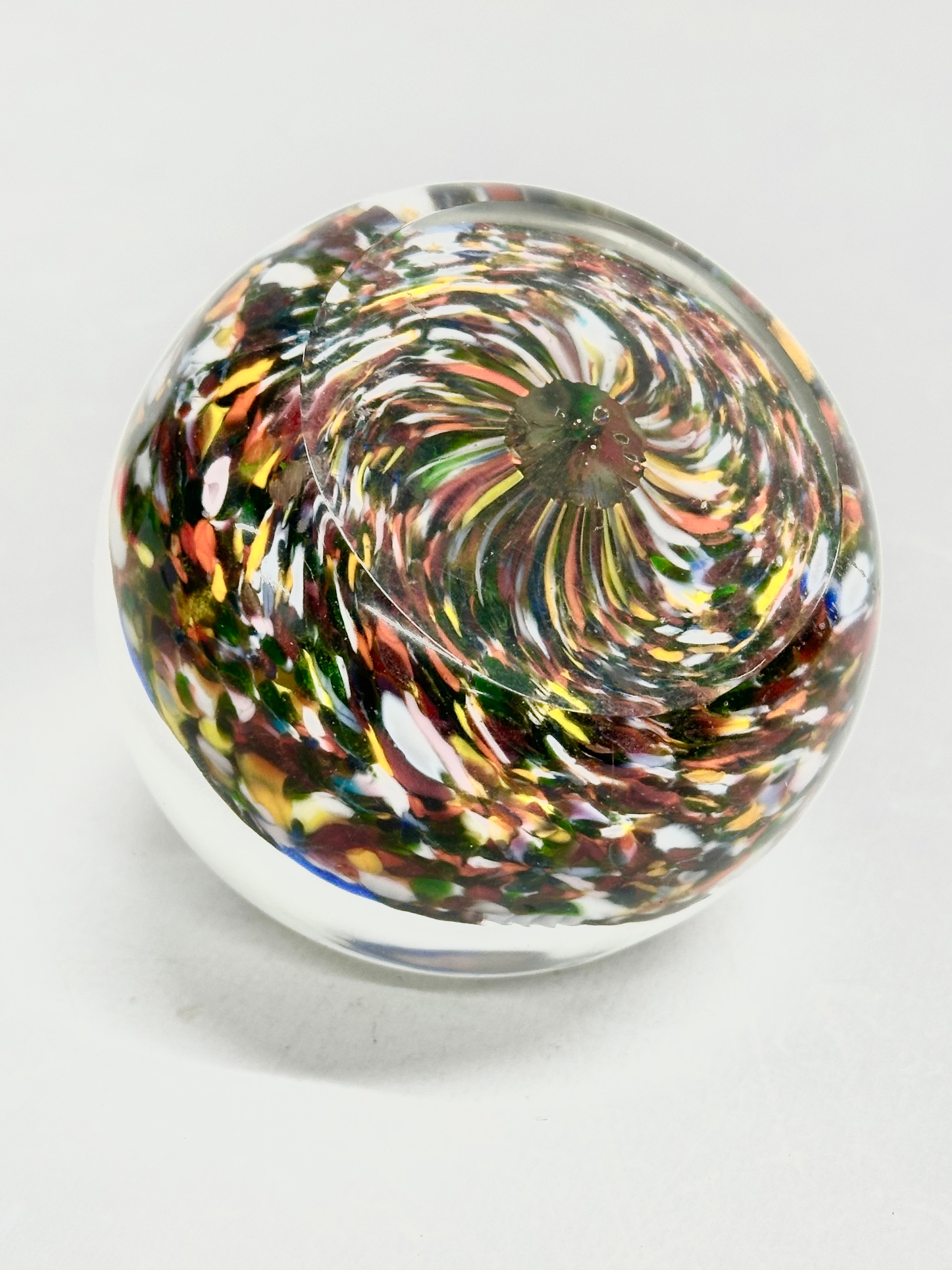 A late 19th/early 20th century glass dump paperweight and 3 others. A vintage millefiori paperweight - Image 7 of 12