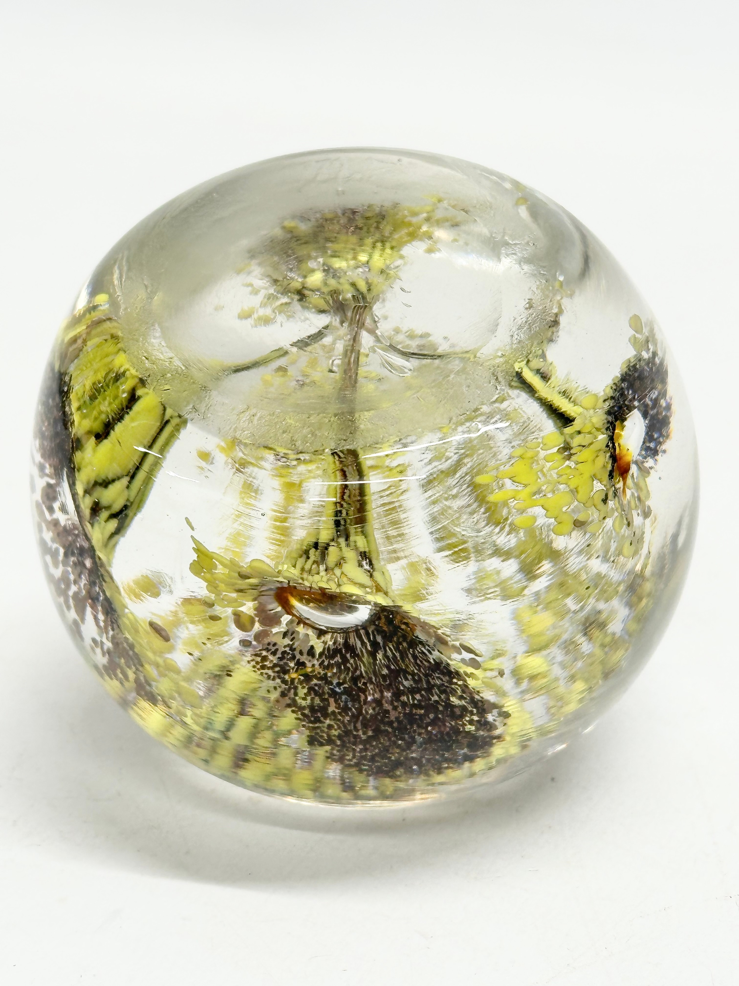 A late 19th/early 20th century glass dump paperweight and 3 others. A vintage millefiori paperweight - Image 11 of 12