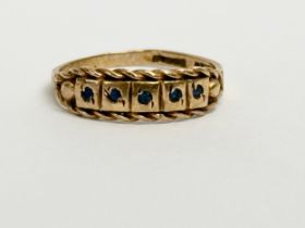 A 9ct gold ladies ring with box. Size L. 1.51 grams.