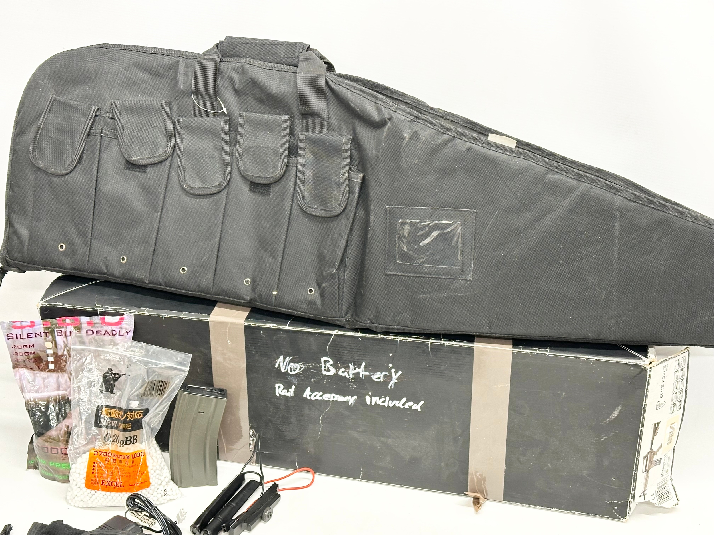 An Umarex Elite Force electric assault rifle with box, pellets, tactical vest, carting case etc. - Image 6 of 7
