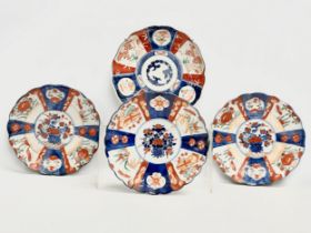 4 Japanese Meiji period Imari plates. Late 19th century. Circa 1880. 21.5cm