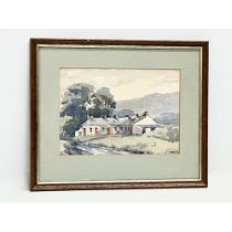 A watercolour drawing by Len Roope (1917-2005) 27.5x19.5cm. Frame 40x33cm