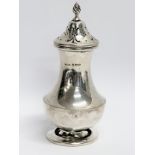 A late 19th century silver sugar shaker by S Blanckensee & Son. Circa 1894. Birmingham. 15cm. 96.