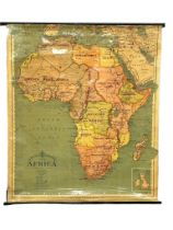 A large vintage G.W Bacon & Co LTD map of Africa. Bacon’s Excelsior. 131x146cm