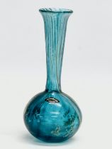 A Phoenician Glass iridescent bottle vase. Malta. 16cm